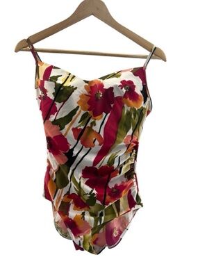Christina Floral One Piece Swimsuit Sz 12